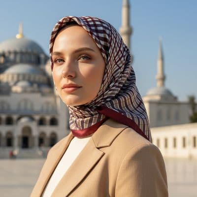 İthal İpek Saten Eşarp Gri