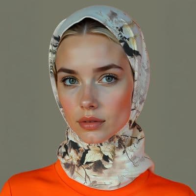 İthal İpek Saten Eşarp Açık Kahve
