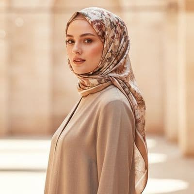 İthal İpek Saten Eşarp Kırmızı