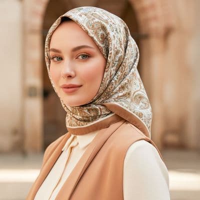 Etnik Desenli Pamuklu Şal Sarı