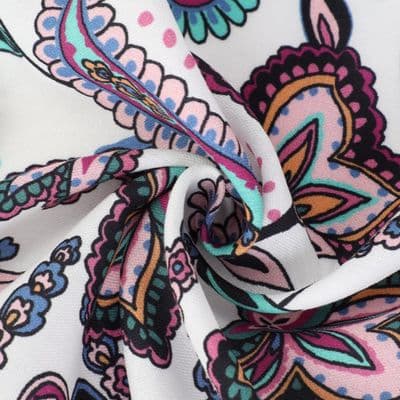 Yaprak Desenli Pamuklu Şal Pembe