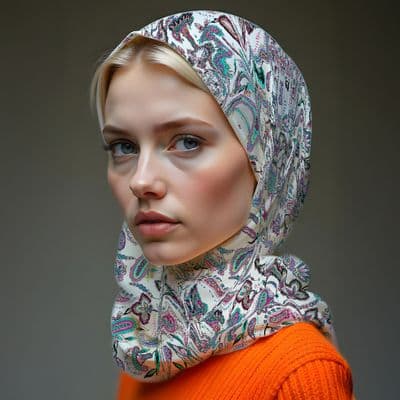 Yaprak Desenli Pamuklu Şal Pembe