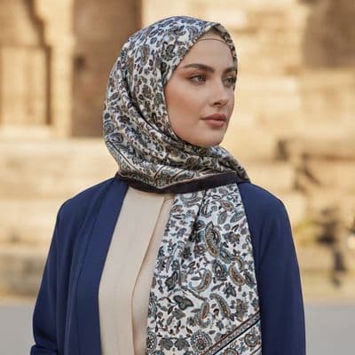 Yaprak Desenli Pamuklu Şal Pembe