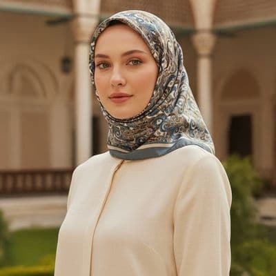 Paisley Desenli Pamuklu Şal Kahverengi