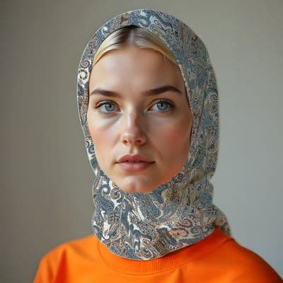 Paisley Desenli Pamuklu Şal Kahverengi