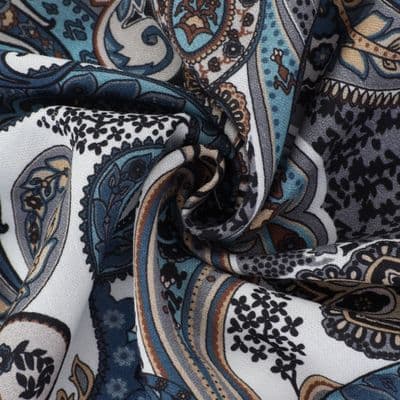 Paisley Desenli Pamuklu Şal Gri