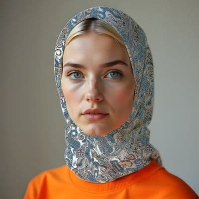 Paisley Desenli Pamuklu Şal Gri