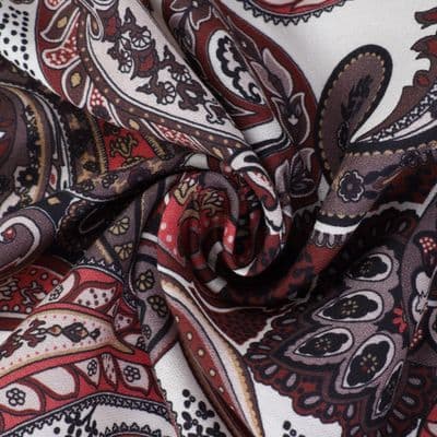 Paisley Desenli Pamuklu Şal Kırmızı